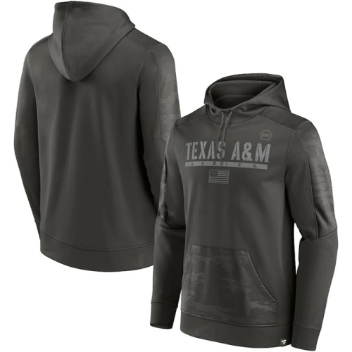 Texas A&M Aggies Lions Olive OHT Military Appreciation Guardian Pullover Hoodie